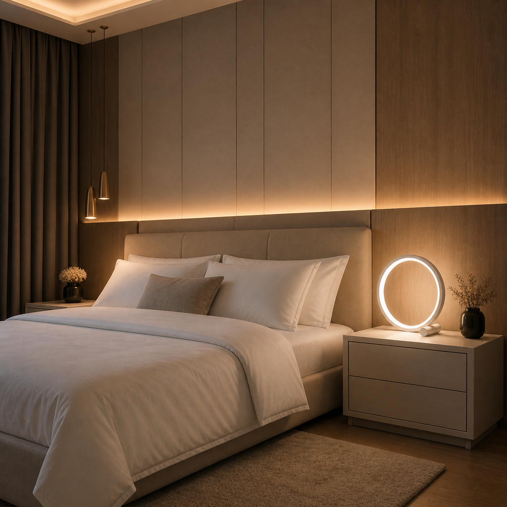 Lampe de chevet cercle moderne