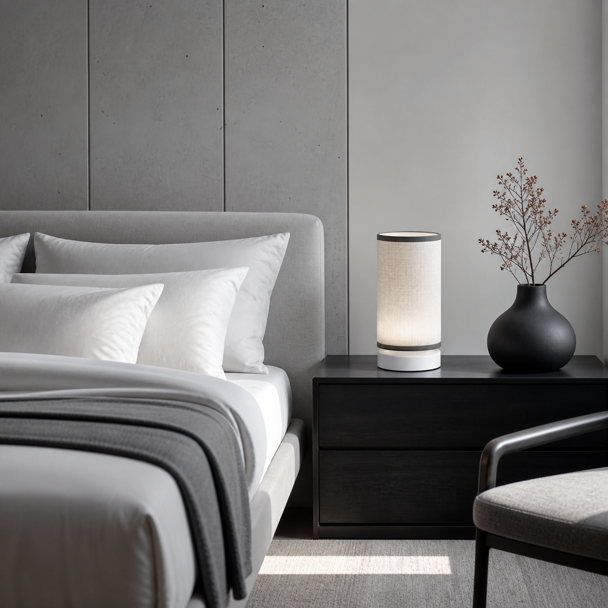 Lampe de chevet scandinave metal