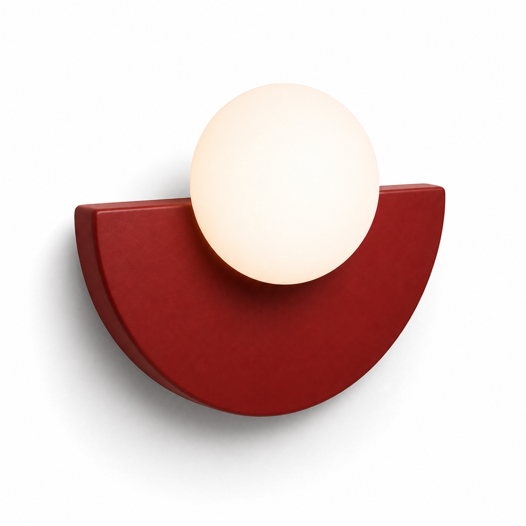 Lampe de chevet demi cercle colorée