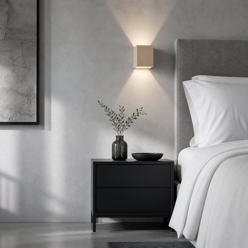 Lampe de chevet murale carré minimaliste