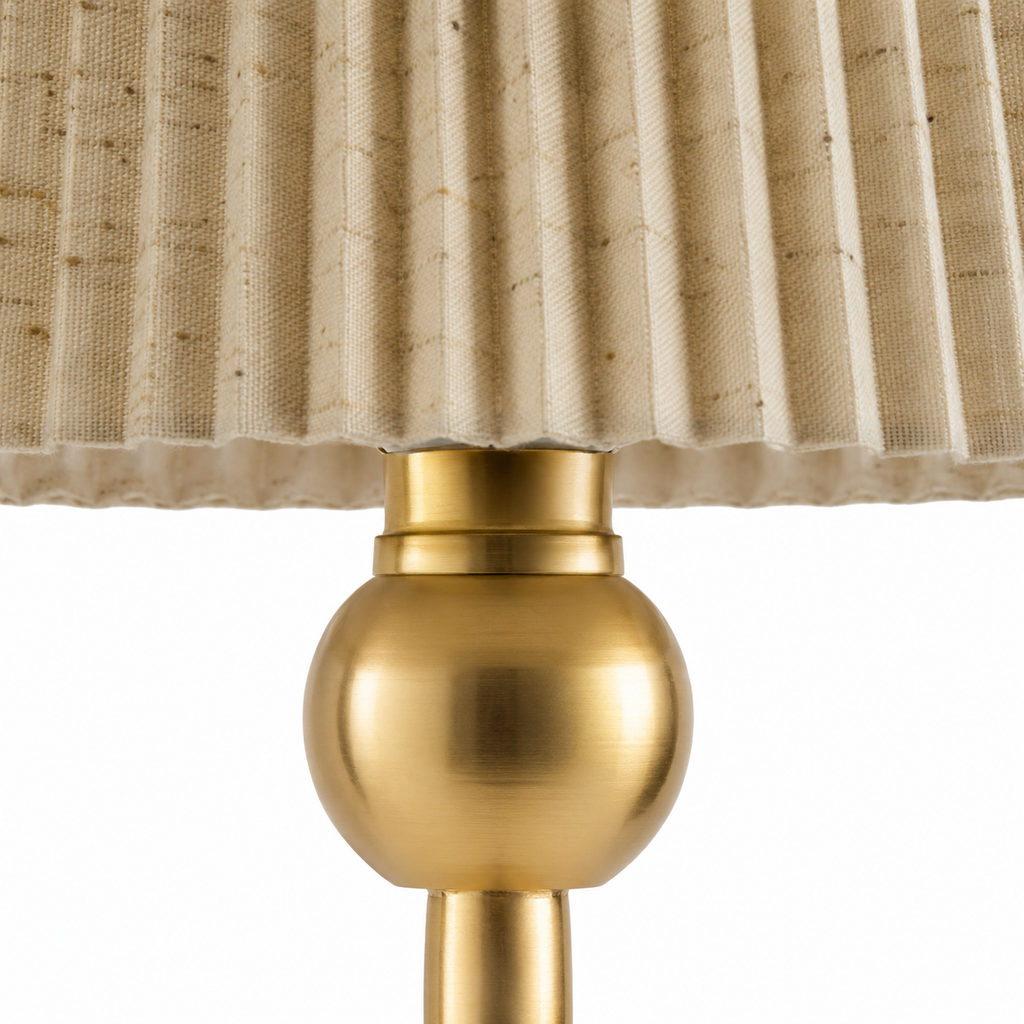 Lampe de chevet classique gold abat-jour