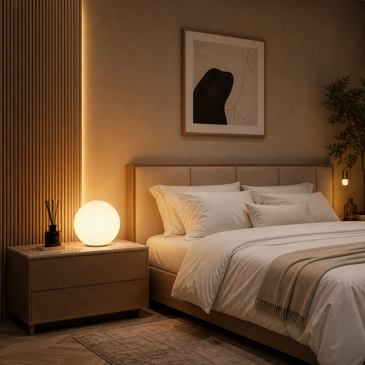 Lampe de chevet sphère