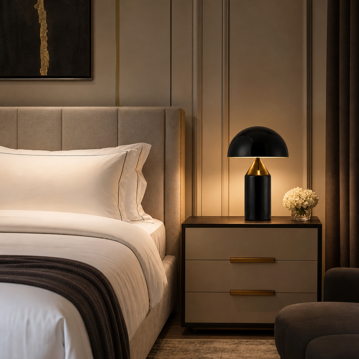 Lampe de chevet haut de gamme design champignon
