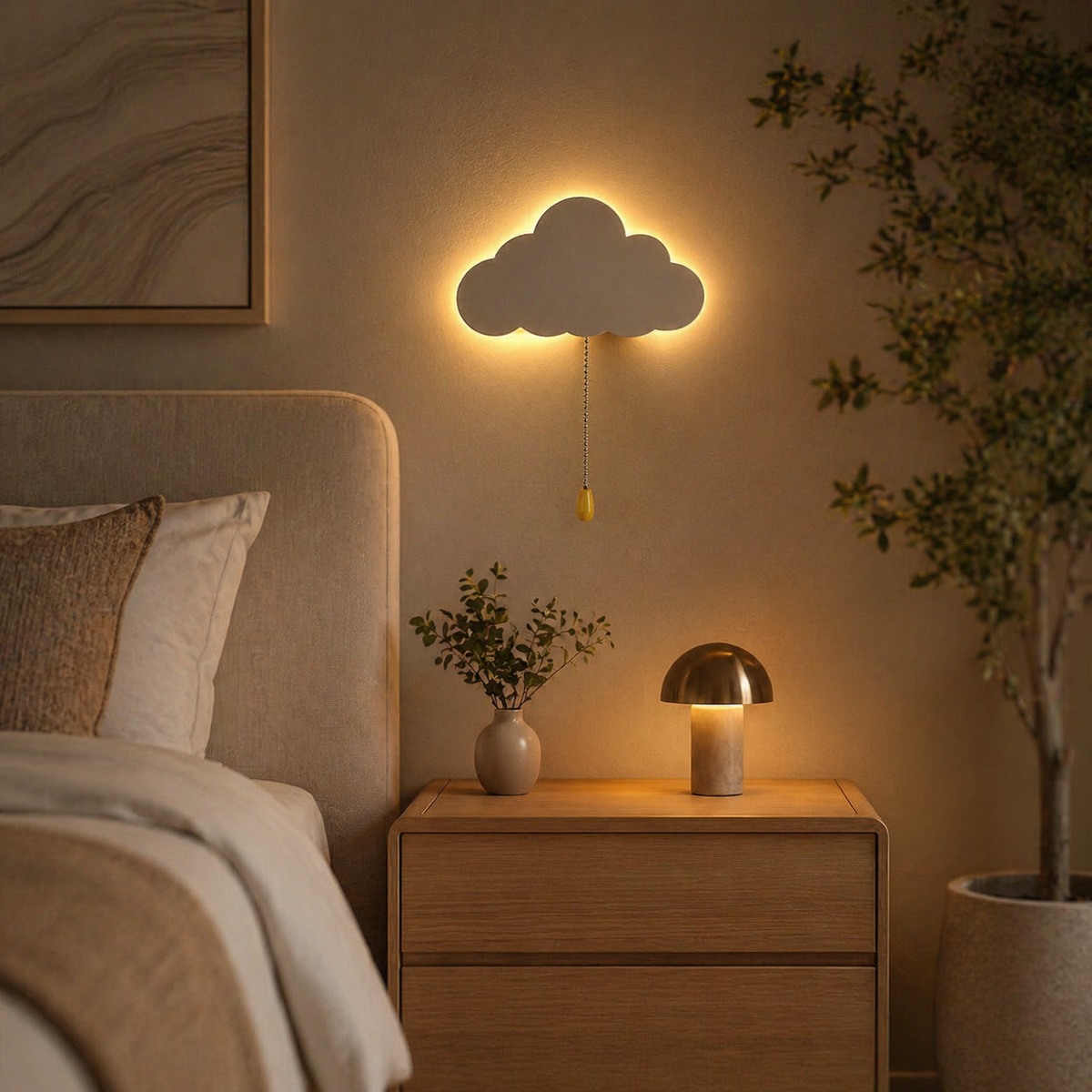 Lampe de chevet murale nuage enfant