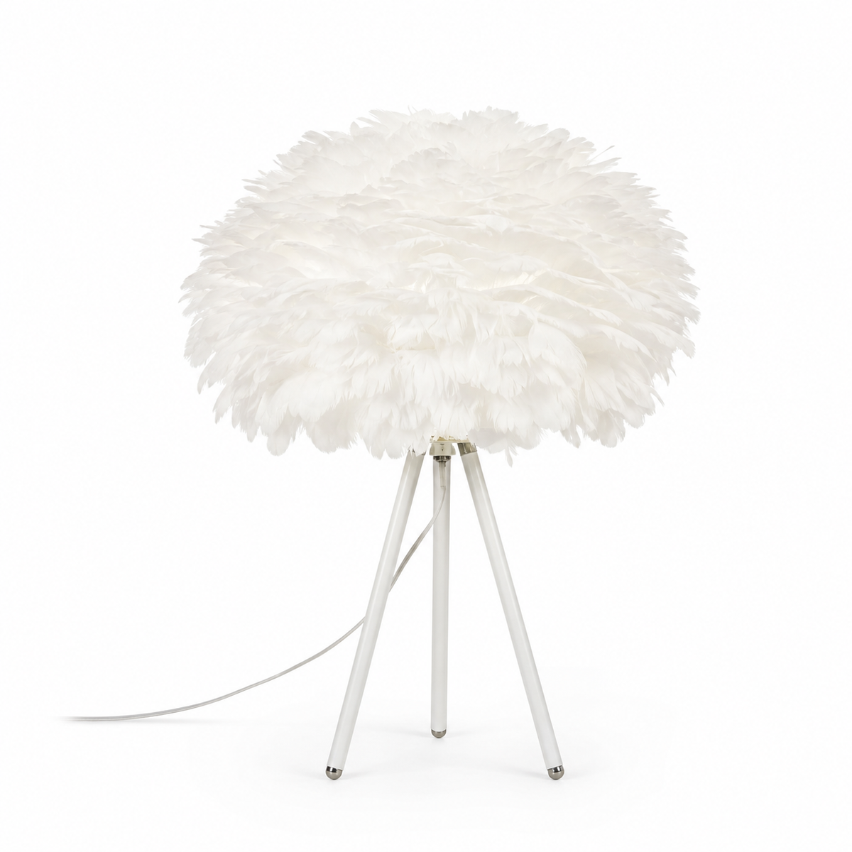 Lampe de chevet originale plumes