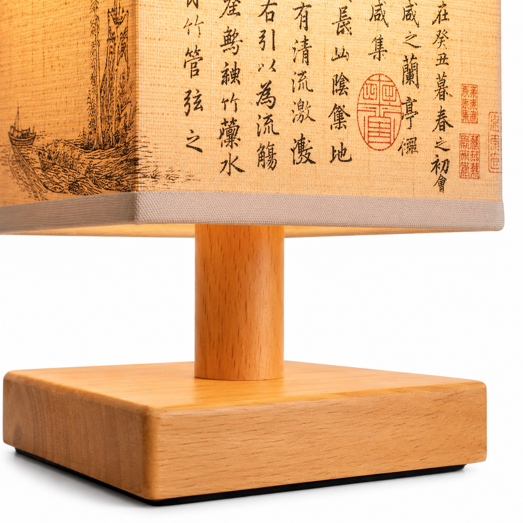 Lampe de chevet design japonais