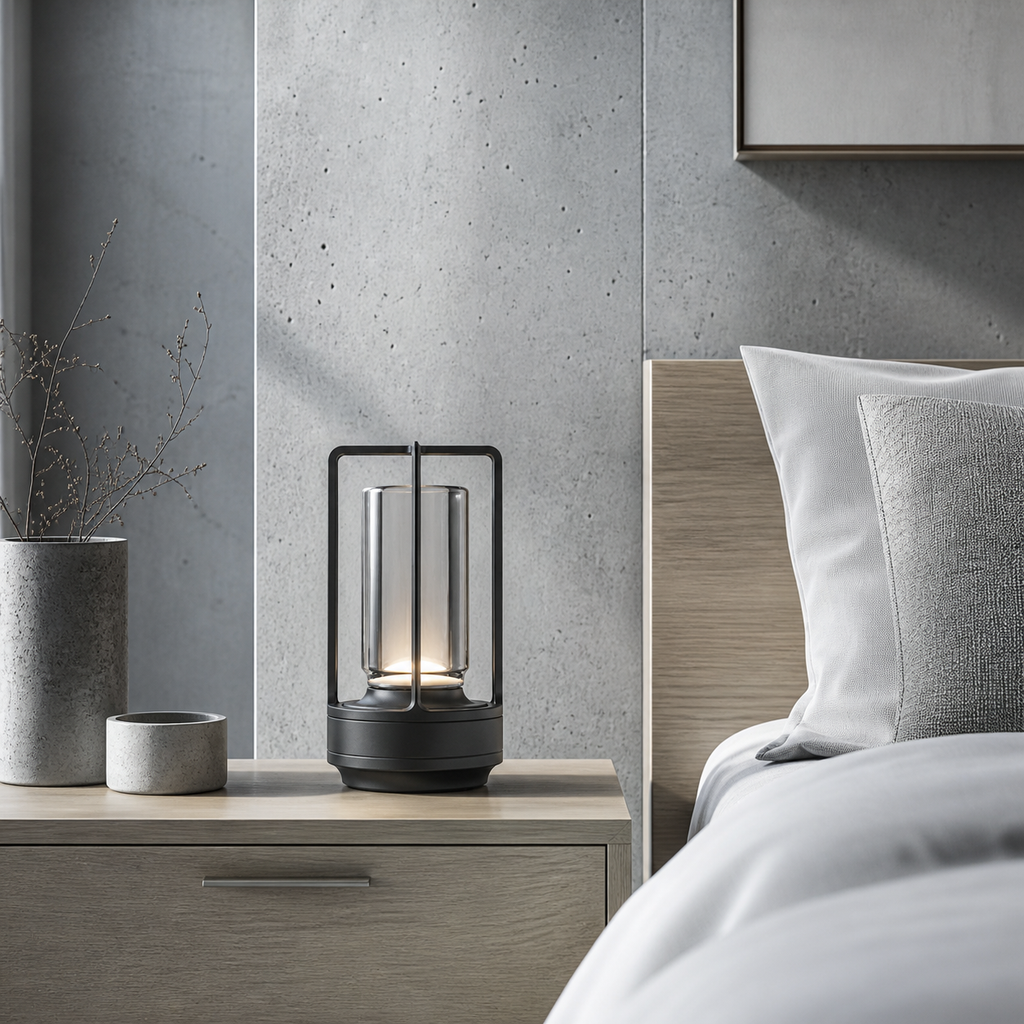 Lampe de chevet lanterne industriel