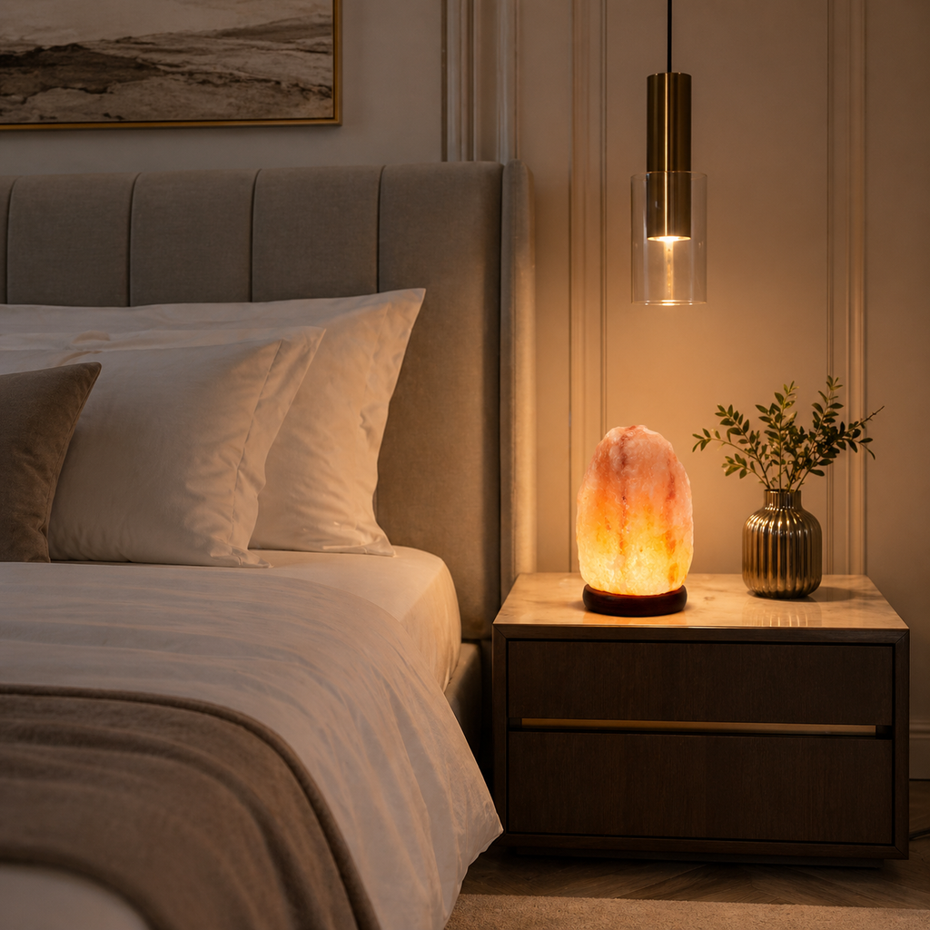 Lampe de chevet sel d’himalaya