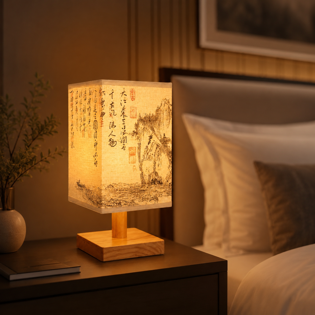 Lampe de chevet design japonais
