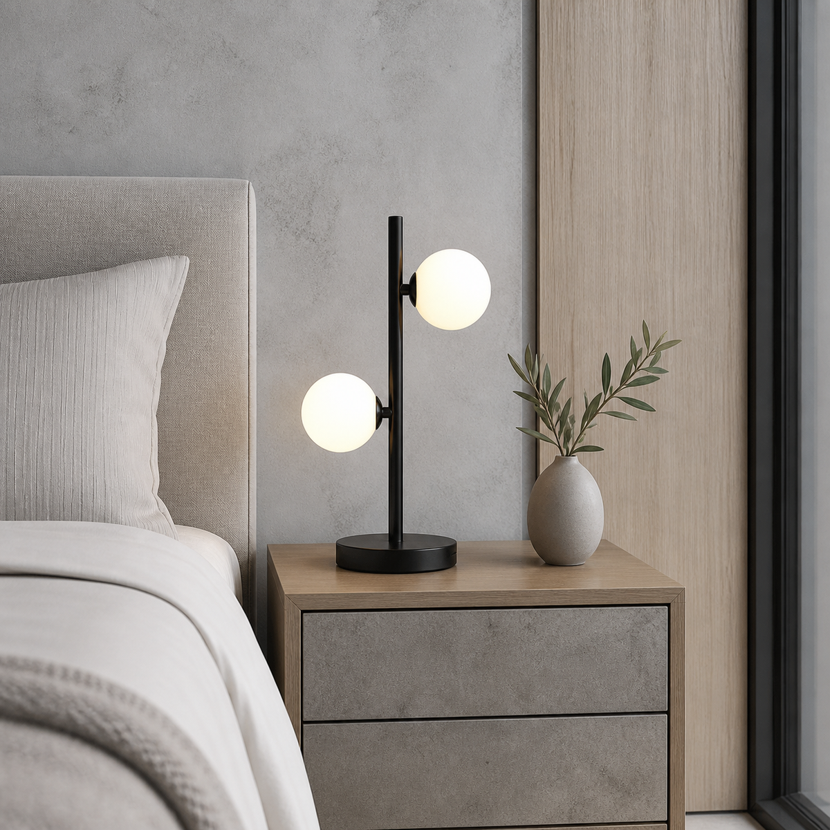 Lampe de chevet design style moderne