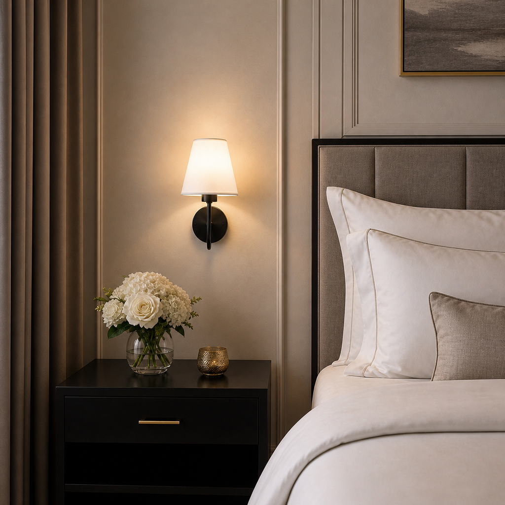 Lampe de chevet murale classique fer