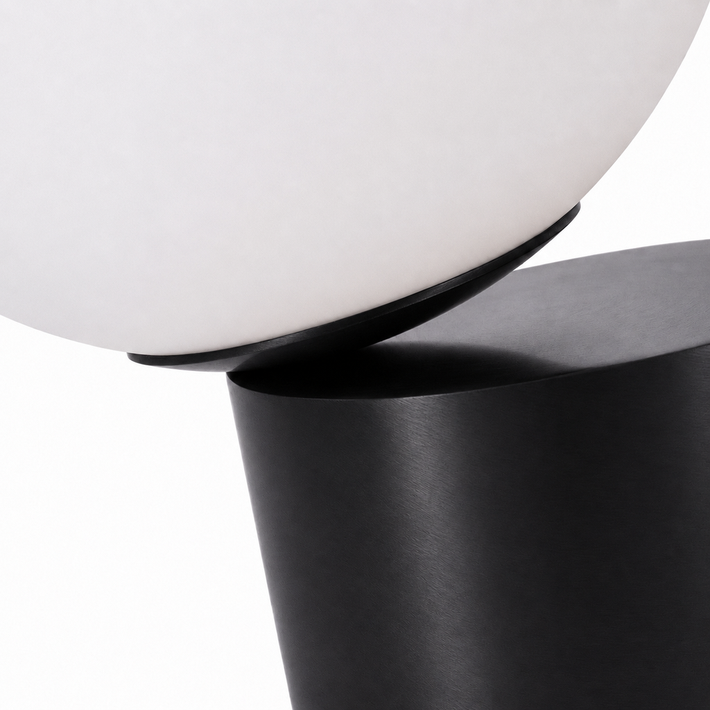 Lampe de chevet originale aluminium cylindre
