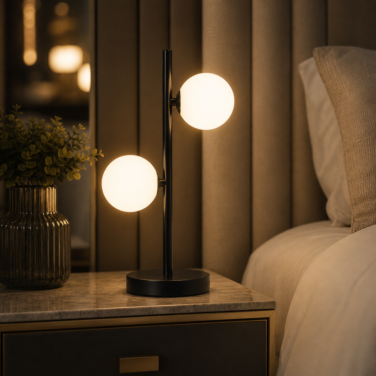 Lampe de chevet design style moderne