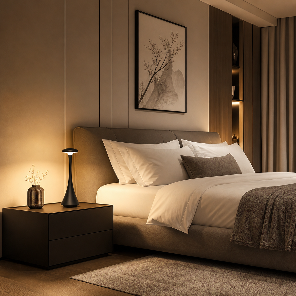 Lampe de chevet champignon sans fil