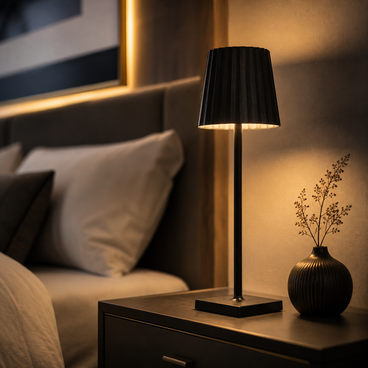 Lampe de chevet sans fil tactile
