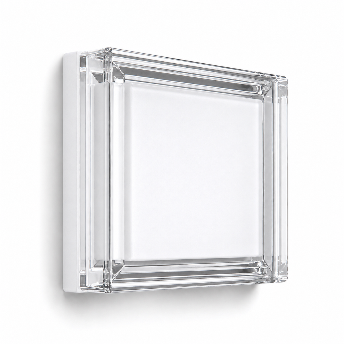 Lampe de chevet murale en verre colorée carré