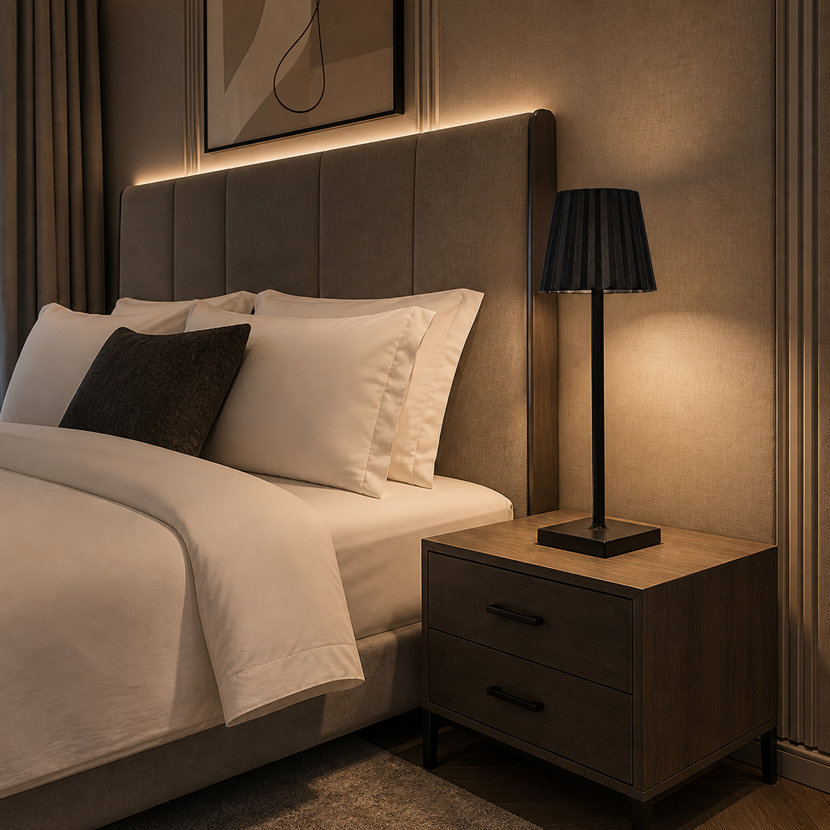 Lampe de chevet sans fil tactile