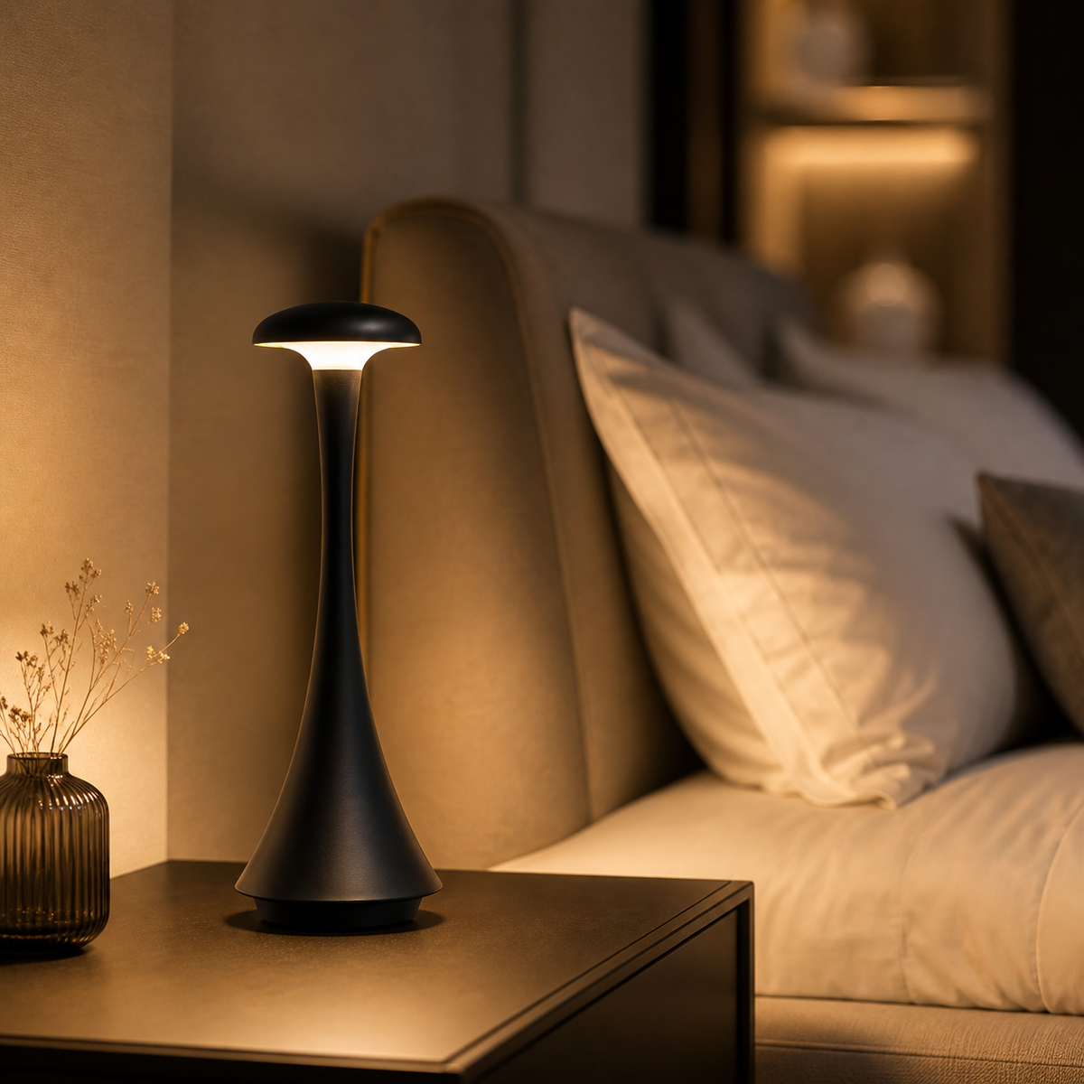 Lampe de chevet champignon sans fil