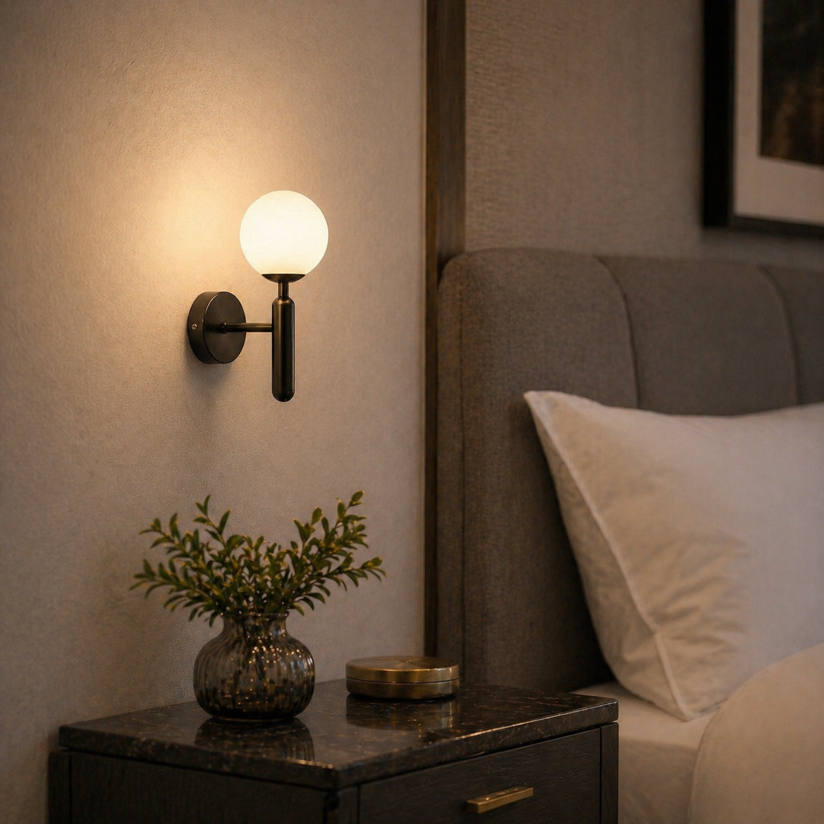 Lampe de chevet murale ronde