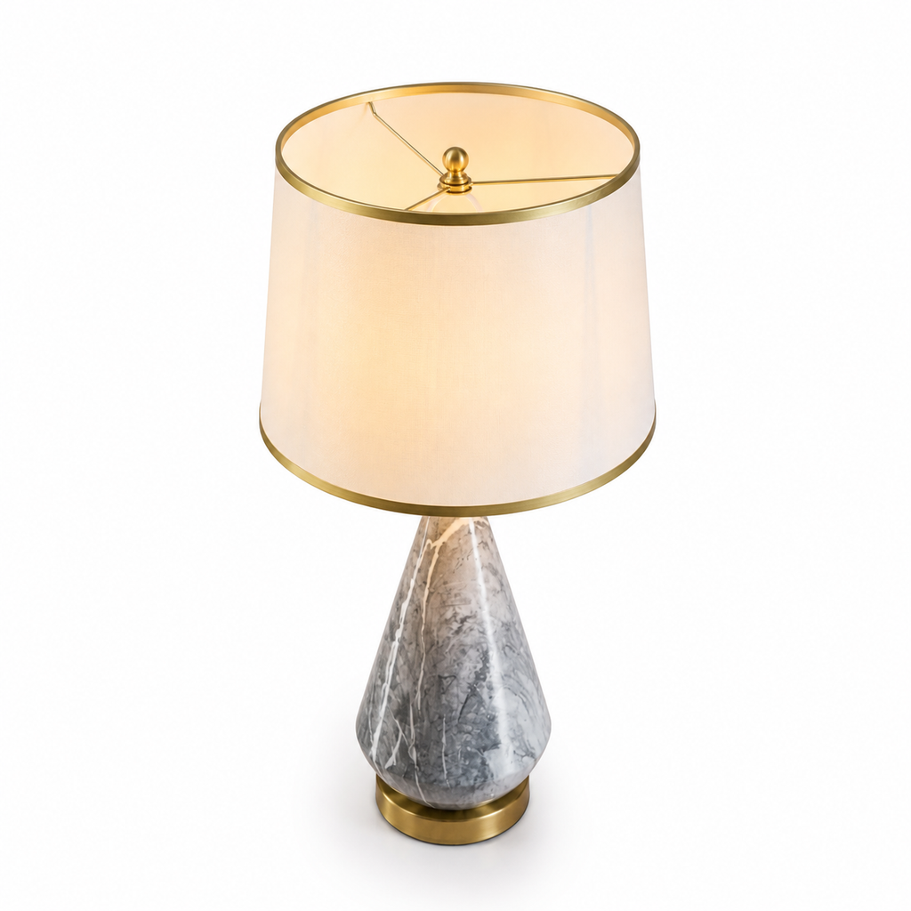 Lampe de chevet en marbre dorée