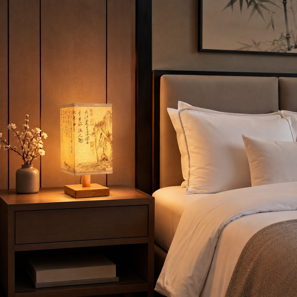 Lampe de chevet design japonais