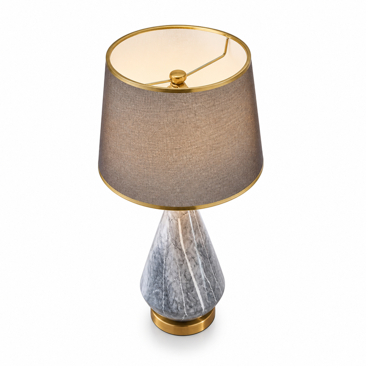 Lampe de chevet en marbre dorée