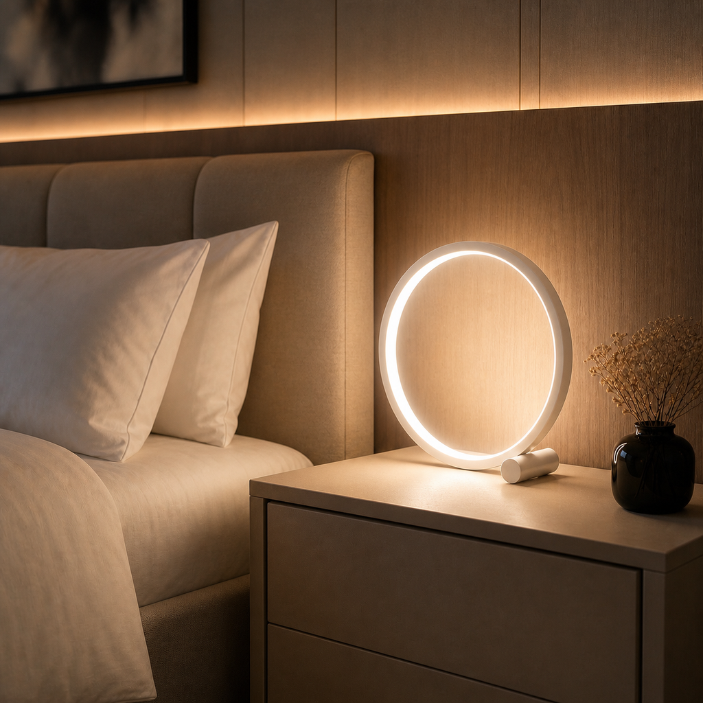 Lampe de chevet cercle moderne