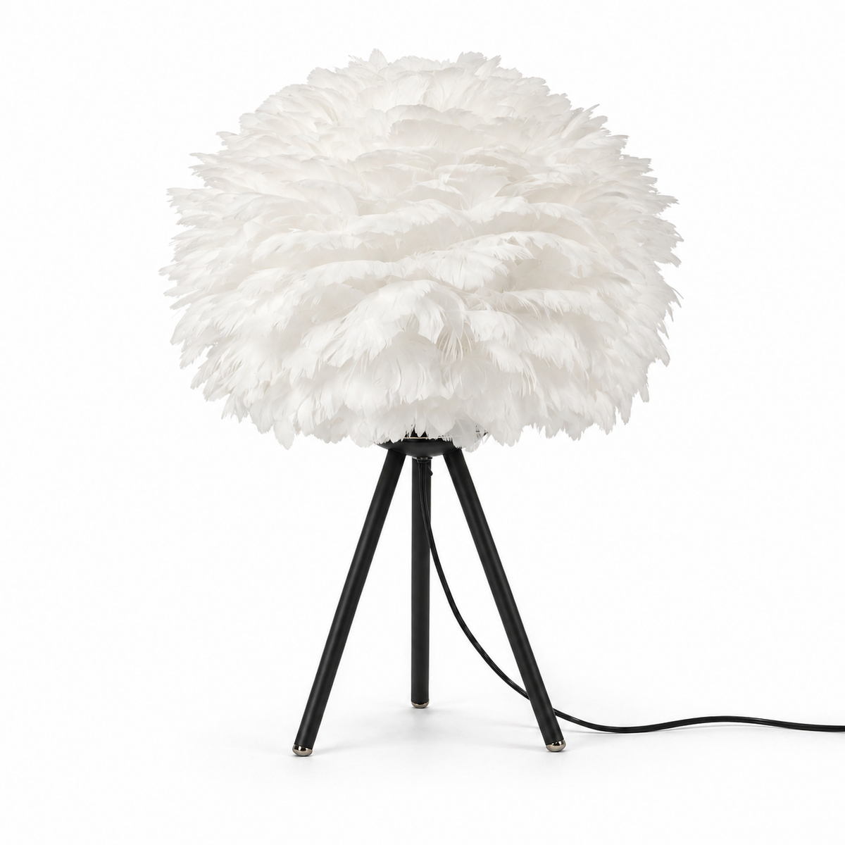 Lampe de chevet originale plumes