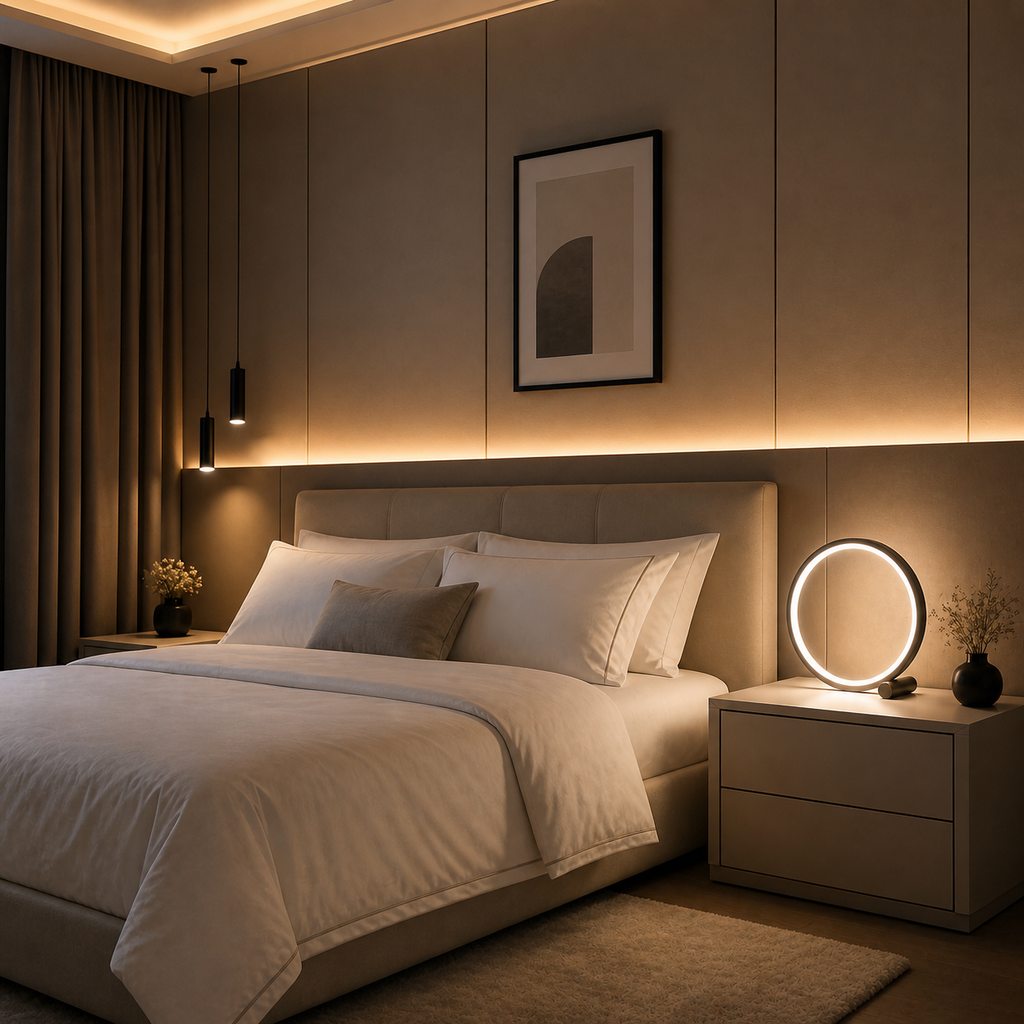 Lampe de chevet cercle moderne