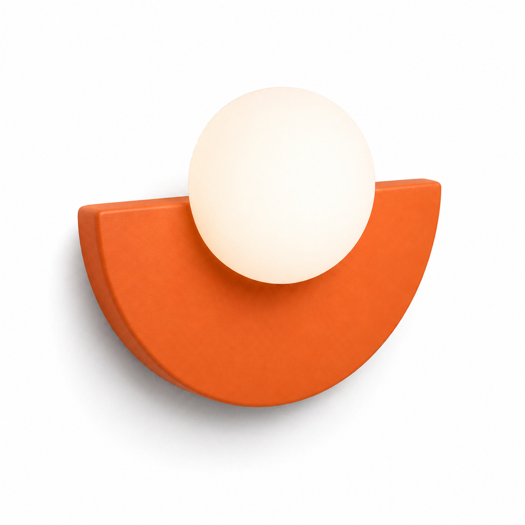 Lampe de chevet demi cercle colorée