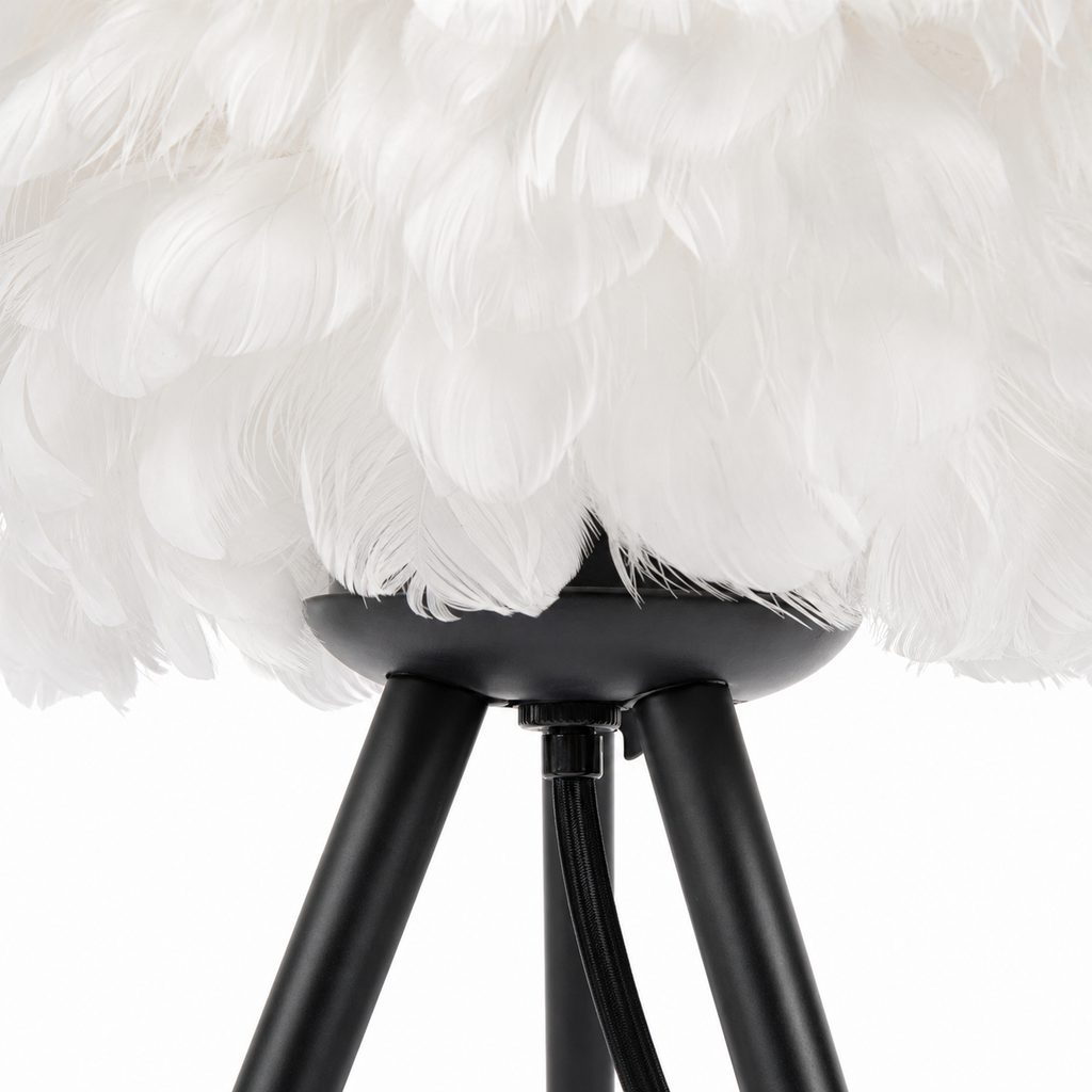 Lampe de chevet originale plumes