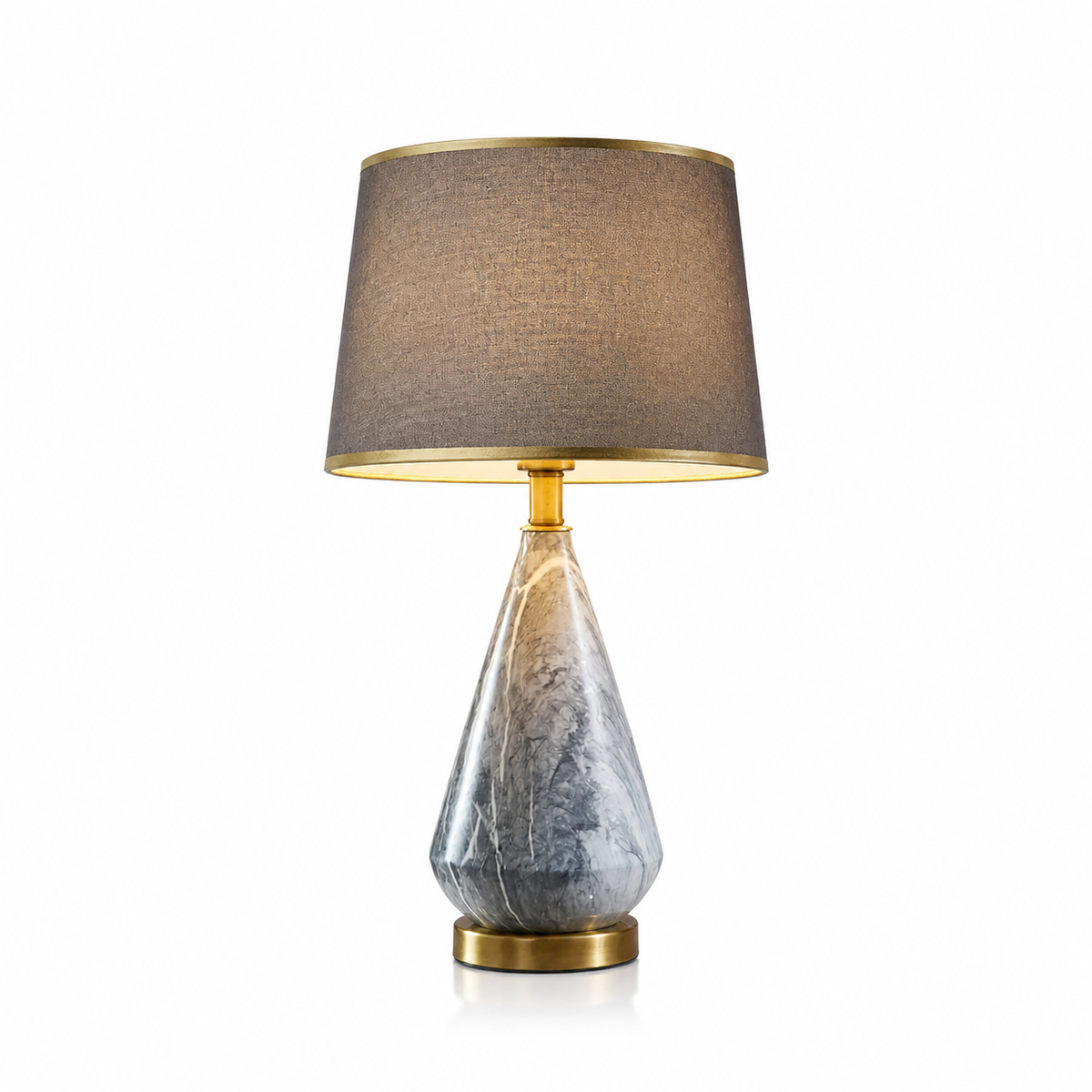 Lampe de chevet en marbre dorée