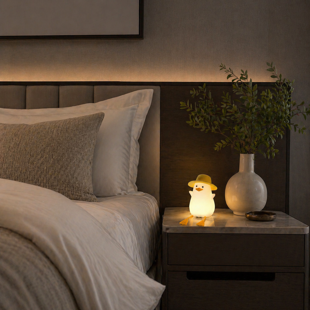 Lampe de chevet enfant pingouin