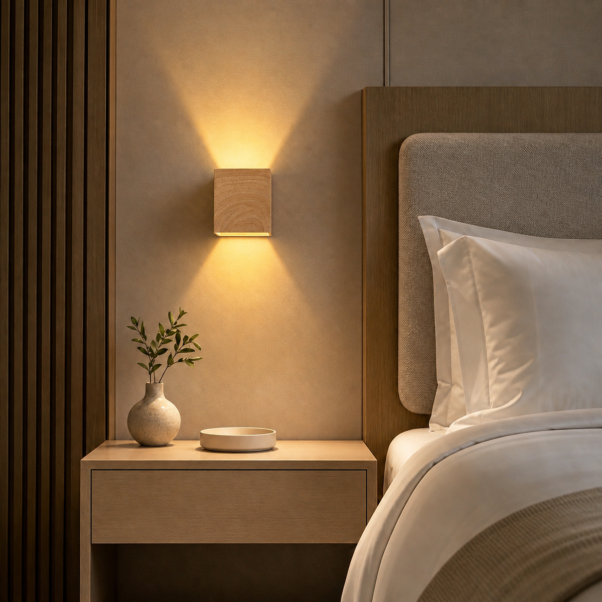 Lampe de chevet murale carré minimaliste