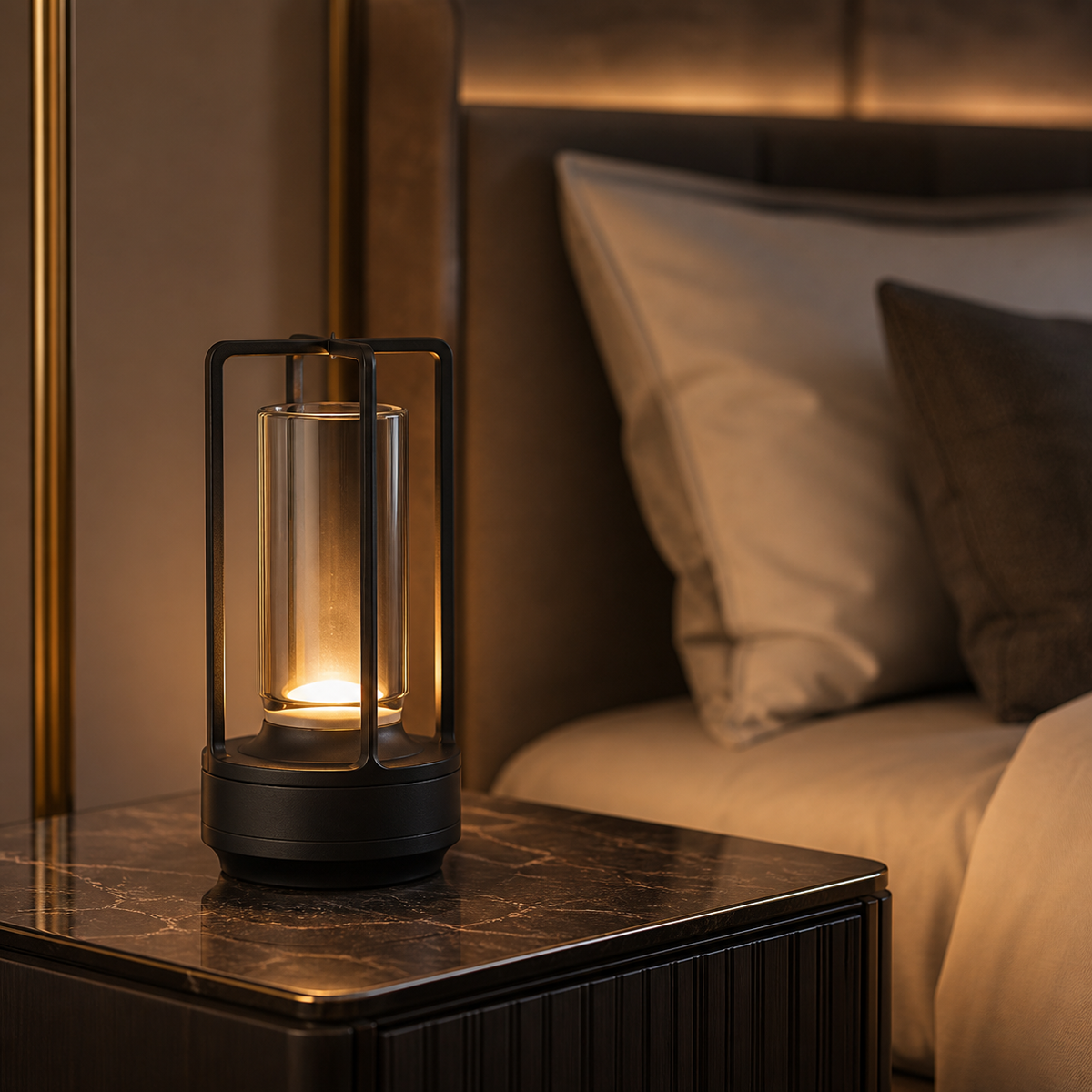 Lampe de chevet lanterne industriel