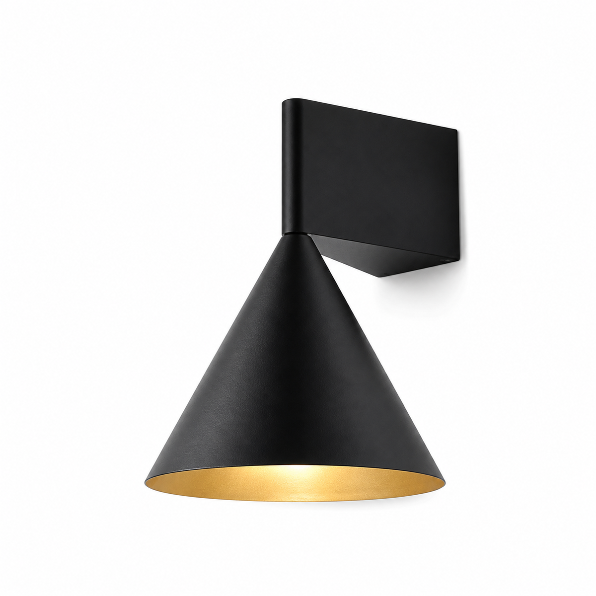 Lampe de chevet murale cône argent