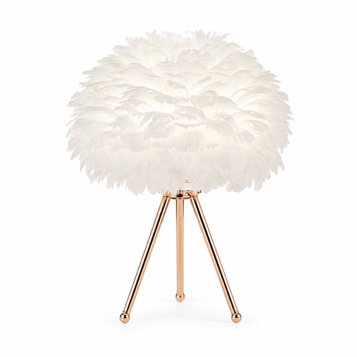 Lampe de chevet originale plumes
