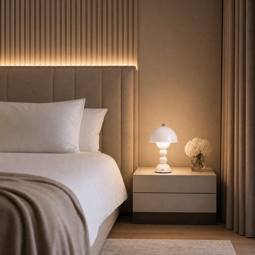 Lampe de chevet design style champignon originale