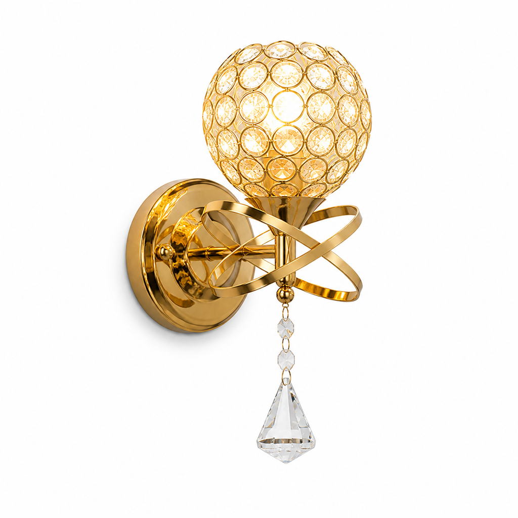 Lampe de chevet dorée originale
