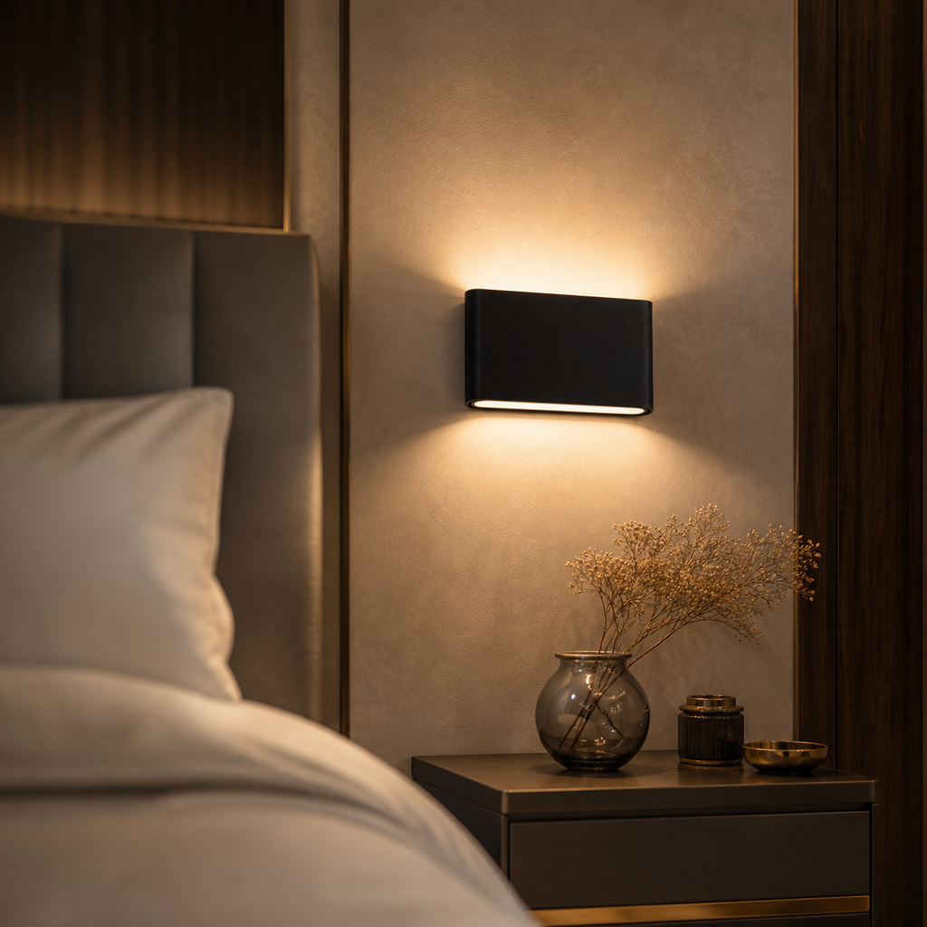 Lampe de chevet murale rectangulaire moderne