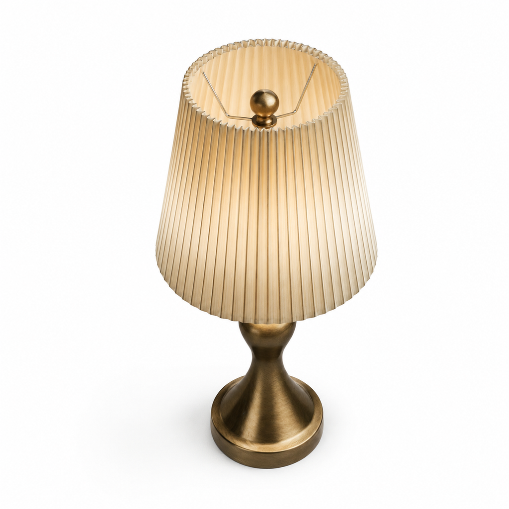 lampe de chevet vintage dorée