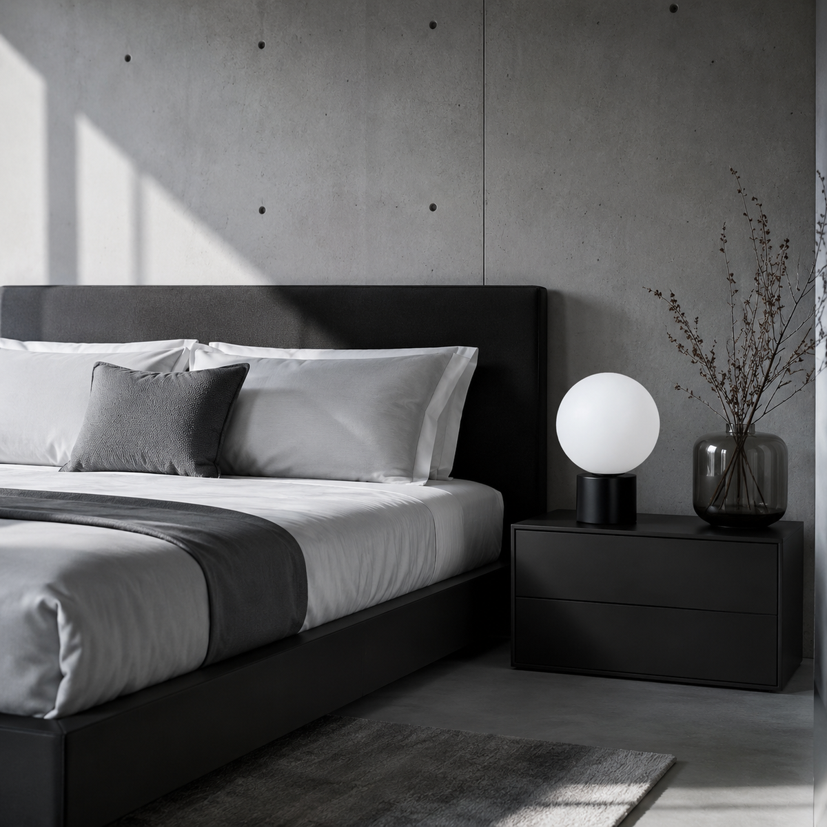Lampe de chevet originale aluminium cylindre