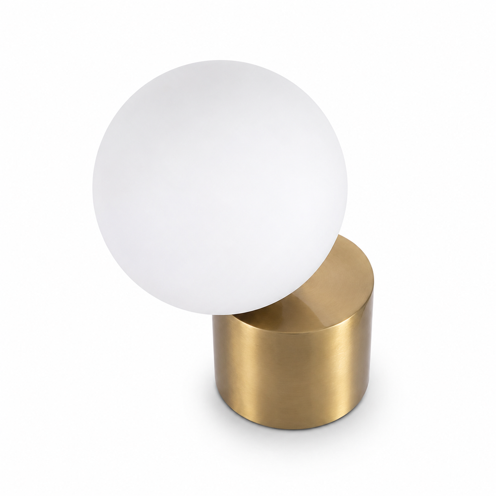 Lampe de chevet originale aluminium cylindre
