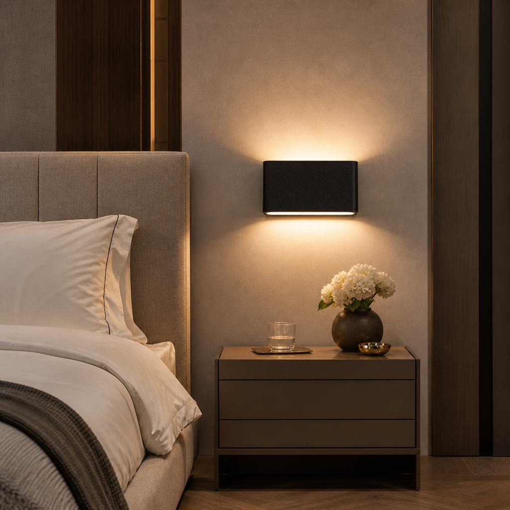 Lampe de chevet murale rectangulaire moderne
