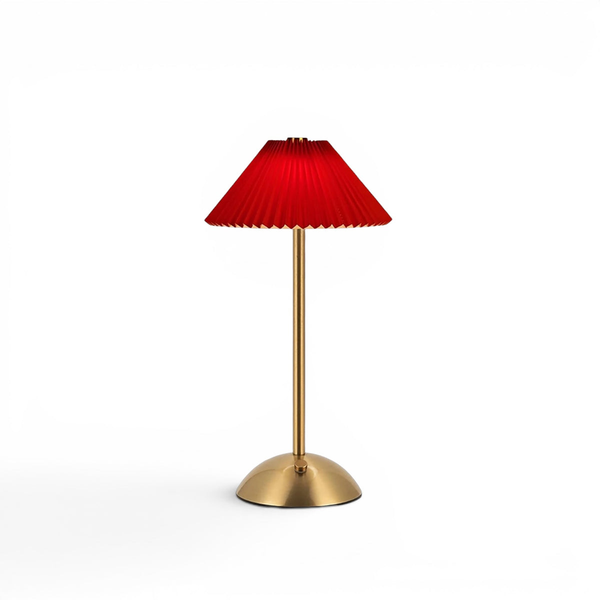 Lampe de chevet dorée éventail