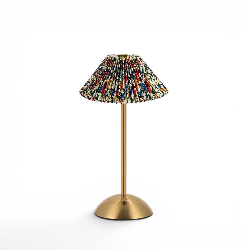 Lampe de chevet dorée éventail