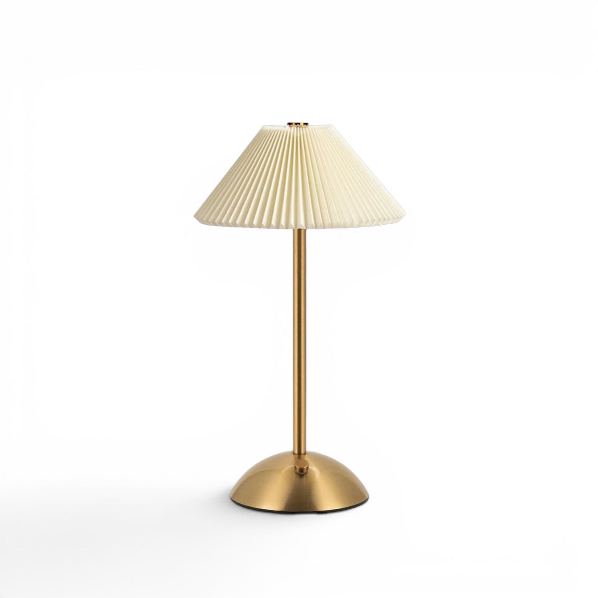 Lampe de chevet dorée éventail