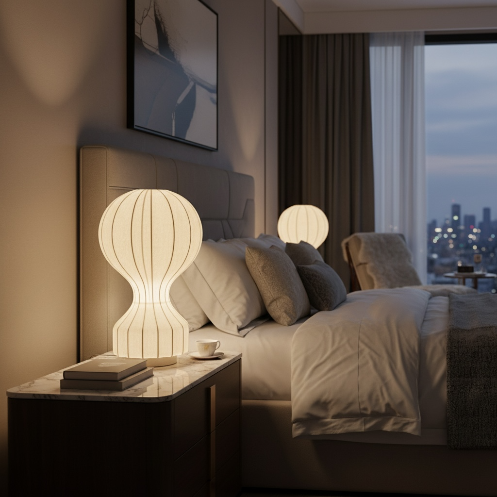 Lampe de chevet abat-jour origami