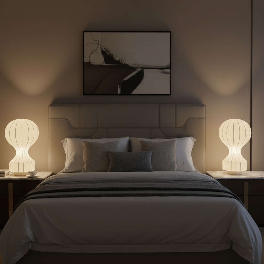 Lampe de chevet abat-jour origami