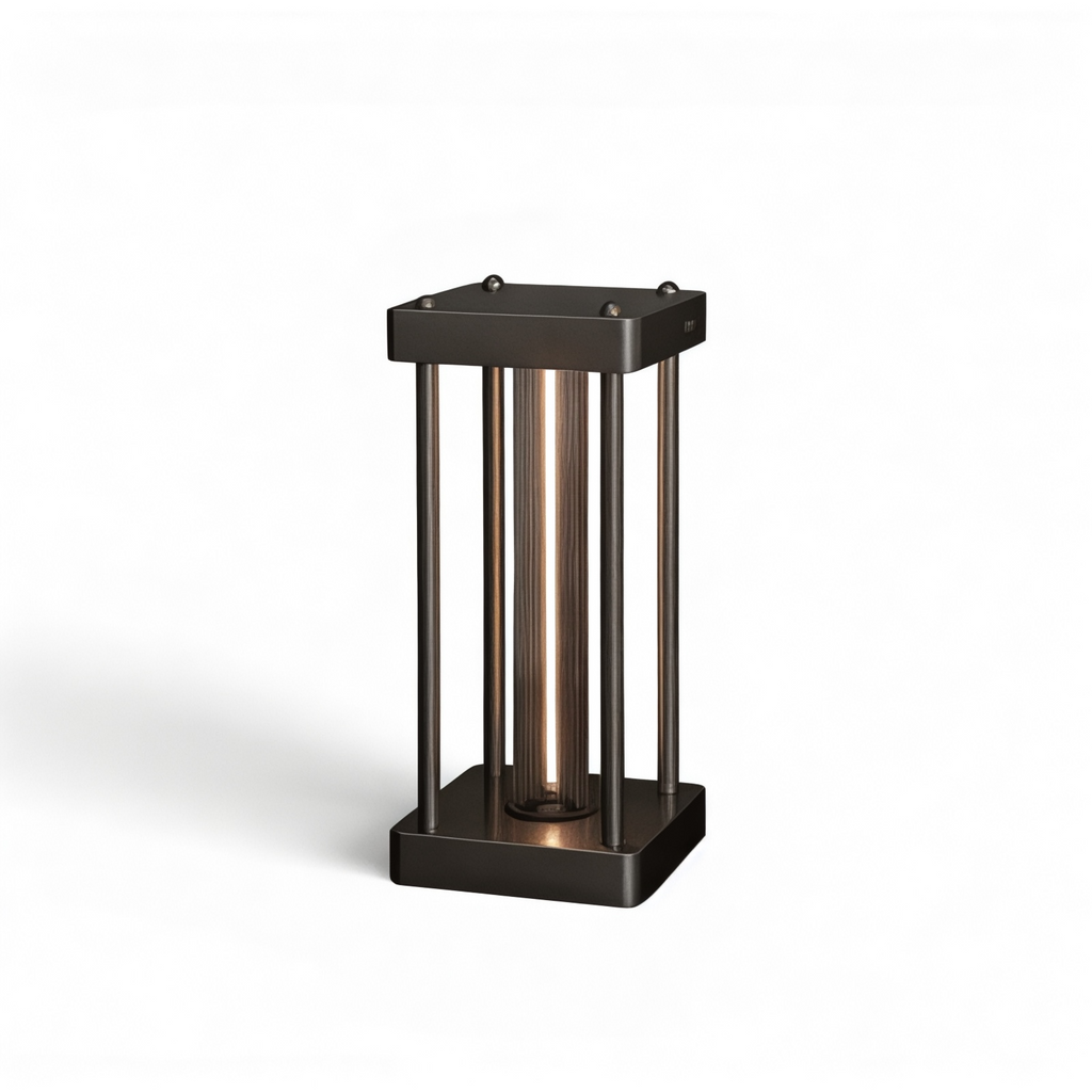 Lampe de chevet industriel noir